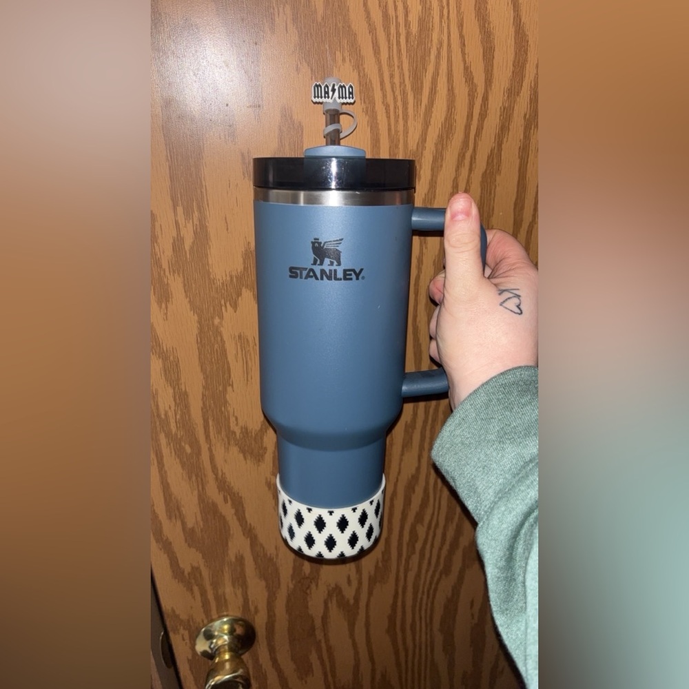 TWO 40oz Stanley’s with boots and straw toppers